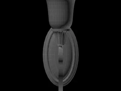 PBR Antique Wall Light Low-poly 3D model