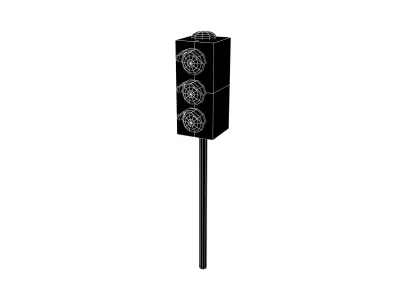 Traffic Light v1 001 Low-poly 3D model
