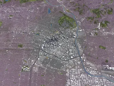 Los Angeles - 3D City Model Low-poly 3D model