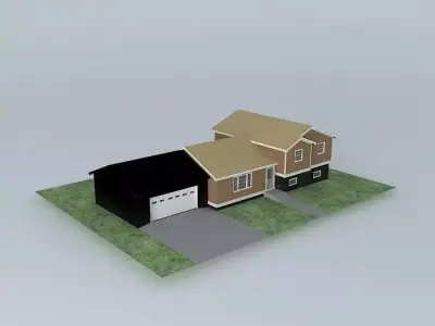 Split Level House Free 3D model purchase
