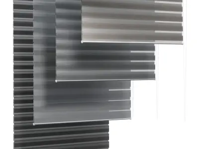 WOLTU Double Roller Blind with Clamp Fastening 02 Low-poly 3D model