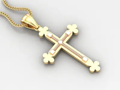 Cross Light Gold 4CP095 3DM STL 3D print model