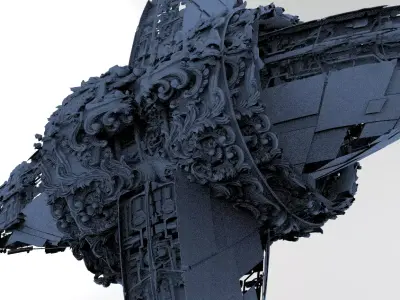 Ocean Cyberpunk Atlantis Deep city ring 7 3D model