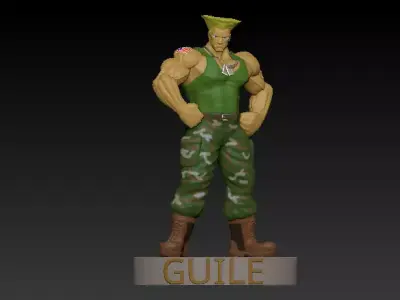 GUILE from street fighter 3D print model