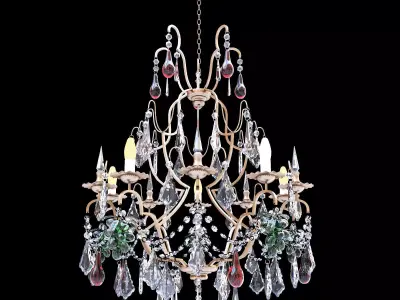 classic glass chandelier 2 3D model