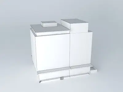 Former grain warehouse reconstructed Free 3D model