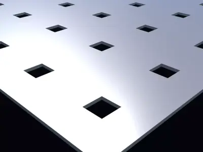 Perforated panel with 6 percent opening 25O110 3D model