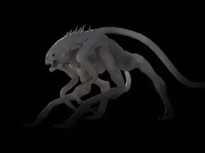 White Spike 3D print model