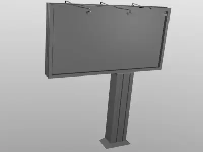 Billboard on pole 3D model