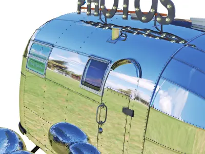 Retro photo studio Airstreamstudio 3D model