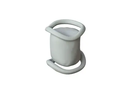 SciFi Shape Object Low Poly Low-poly 3D model 4