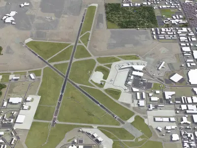 Winnipeg Airport Low-poly 3D model