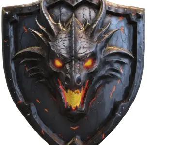 Infernal Dragon Shield  3D model