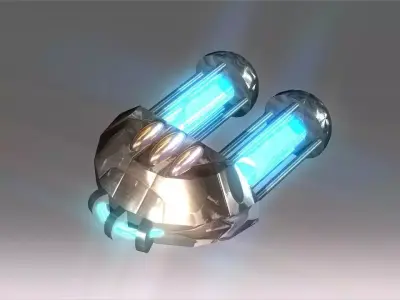 Capsules Power Source Spaceship Low-poly 3D model