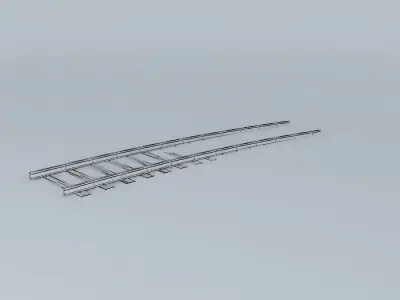 Eco Rail USA Curve Old Steam Days Free 3D model