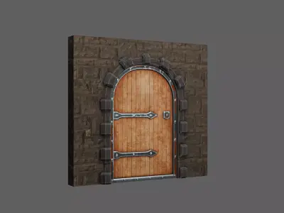 Medieval Doors Pack 01 Low-poly 3D model