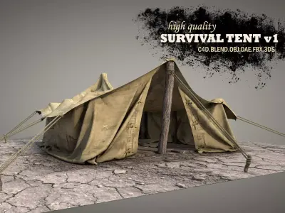 Survival Tent v1 3D model