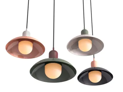 Macaron Bauhaus Pendant Light 3D model
