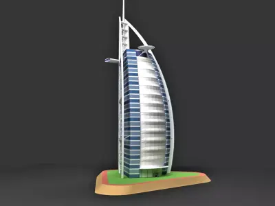 Burj Al Arab Hotel Dubai 3D model
