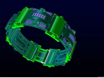 bracelets electronic bracelet with lights 3D print model