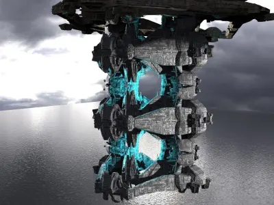 Dimensions shift cube Sci-Fi kit bash 3  3D model
