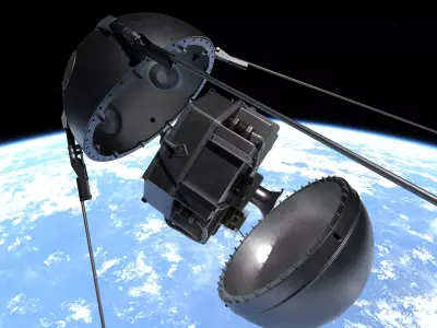 Sputnik 1 Satellite 3D model