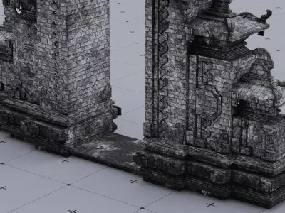 Heavens Gate Bali Low-poly 3D model