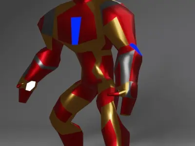 RufCyberX iron man Low-poly 3D model