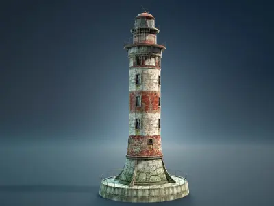 Abandoned Lighthouse Game Ready Low-poly 3D model
