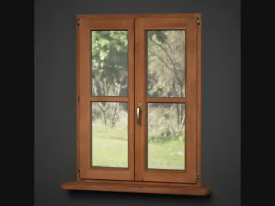 Wood Window 3D model