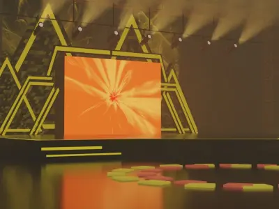 Event Concert Stage Design 3D model