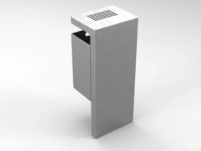 Street Trash Bin 3D model