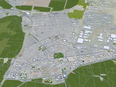 Tolyatti Russia 60km Low-poly 3D model