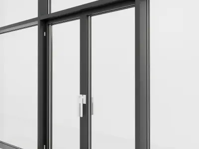 Panoramic glazing Stained glass 31 Low-poly 3D model