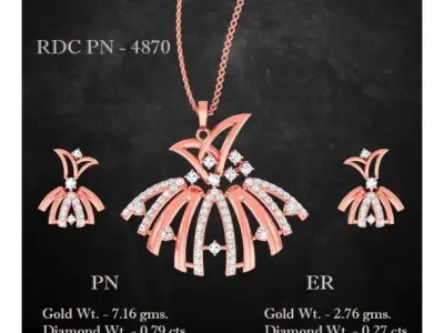 22 Italian High Jewelry Pendant earrings set 3D print model
