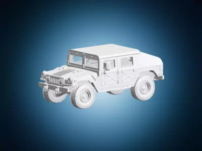 Humvee Military Vehicle Truck Model 3D print model