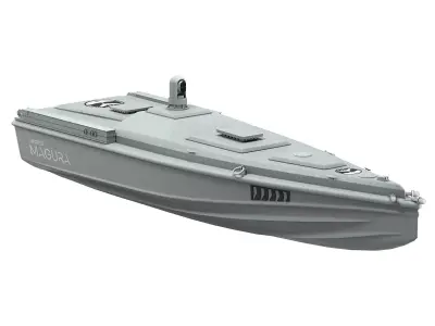 Boat Magura Ukrainian Naval Drone Low-poly 3D model
