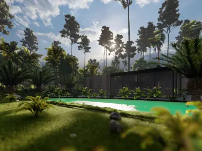 Exterior render naturaleza  3D model