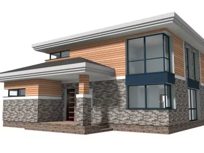 Villa da Costa Rica Low-poly 3D model