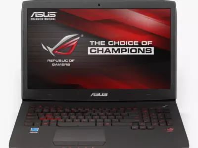 Asus ROG G751JY gaming laptop Low-poly 3D model