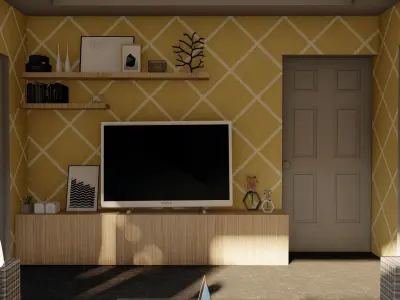 Living Room 3D model 89