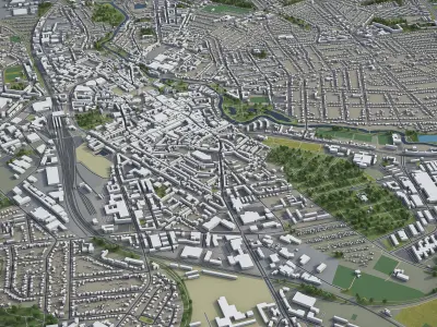 Odense  Low-poly 3D model