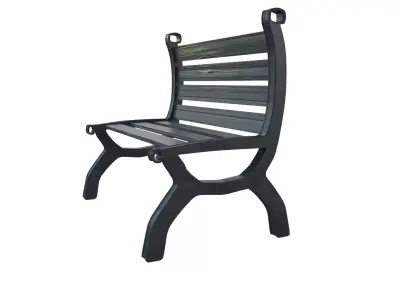 Park Chair Low-poly 3D model