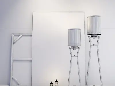 Candlesticks Decorative set 3D model