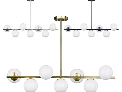 KCO Modern chandelier Low-poly 3D model