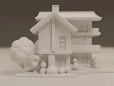 house model 3D print model get