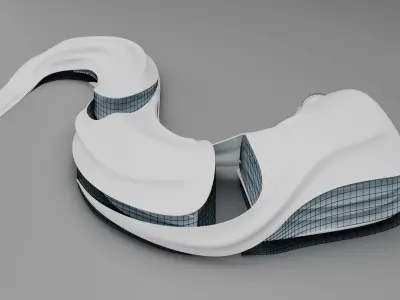 Organic architectural building 03 3D model