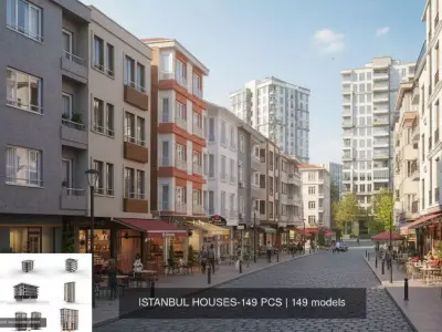 ISTANBUL HOUSES- 149 HOUSES 3D Model Pack