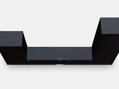 BESTA TV storage combination-glass doors 4 3D model