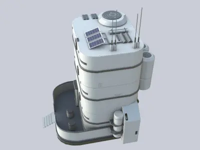 Scifi house Low-poly 3D model order